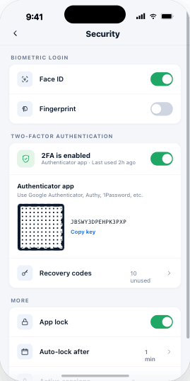 Security and 2FA on iPhone